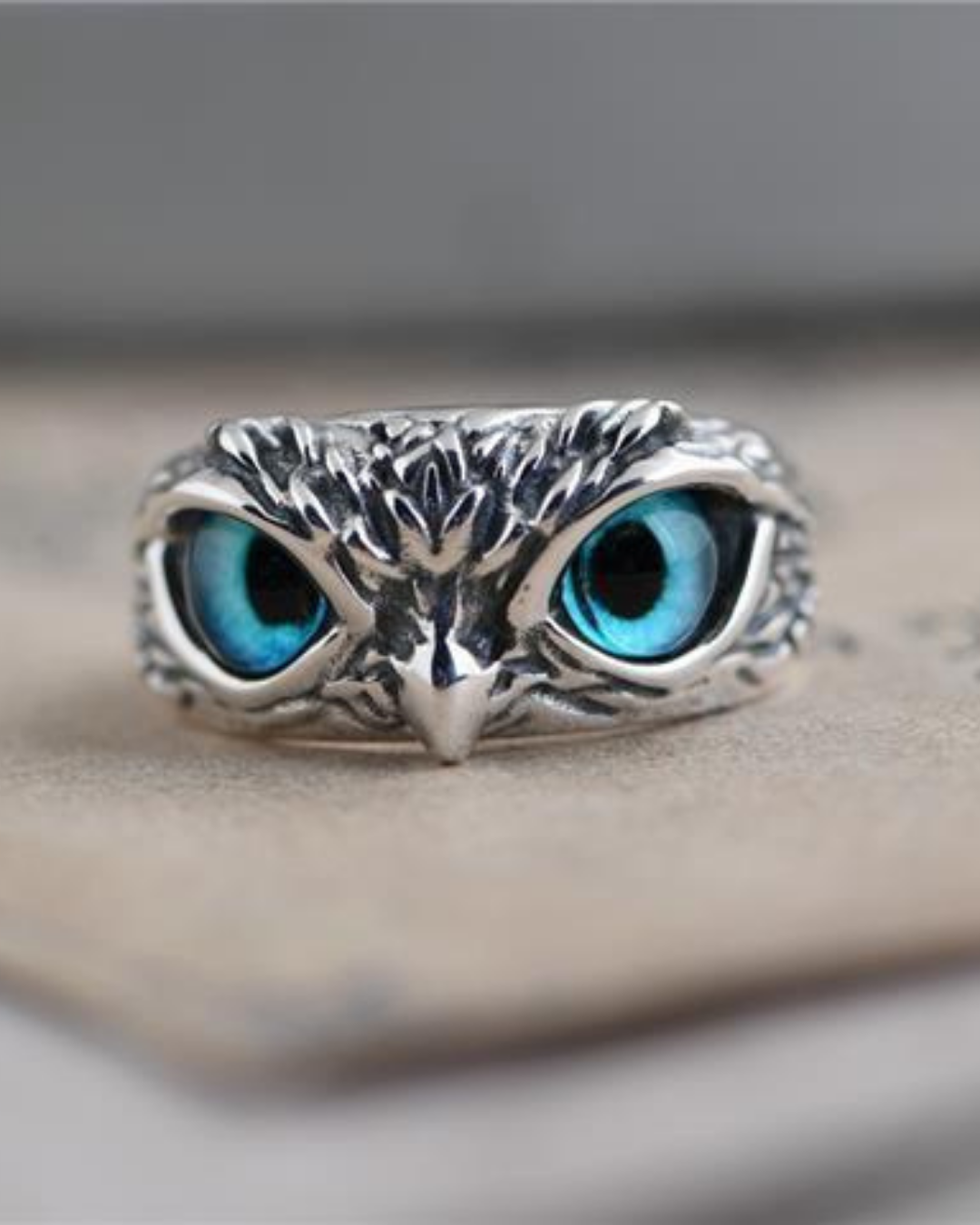 Mystic owl eye ring