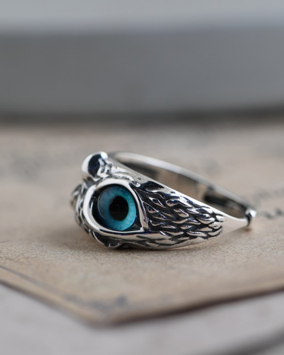 Mystic owl eye ring
