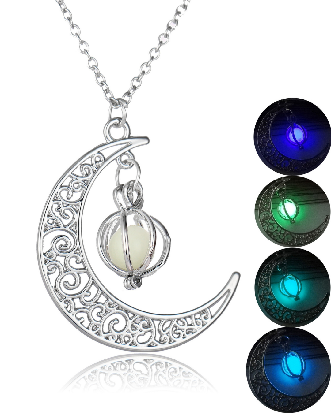 Luminous moon glow necklace