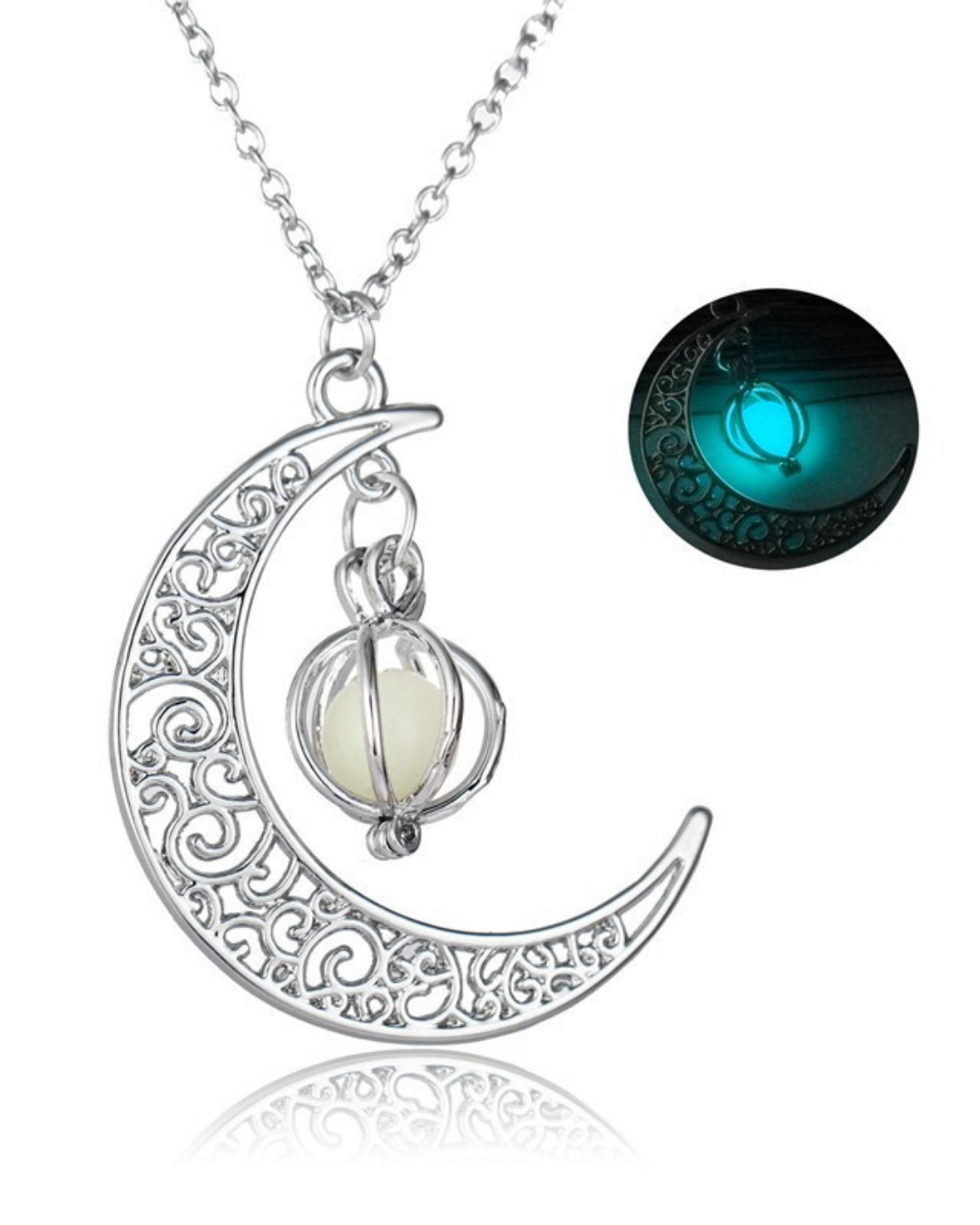 Luminous moon glow necklace