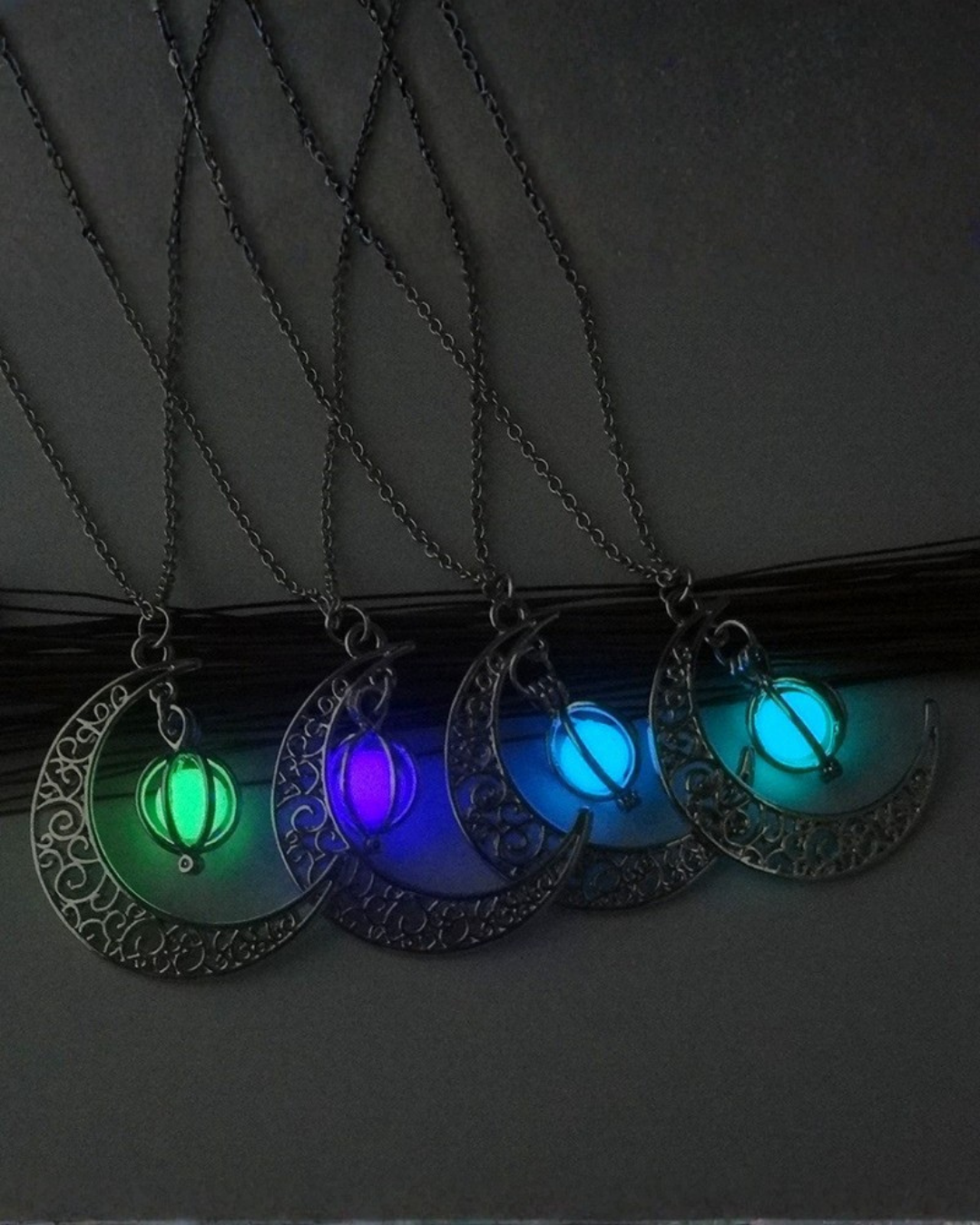 Luminous moon glow necklace