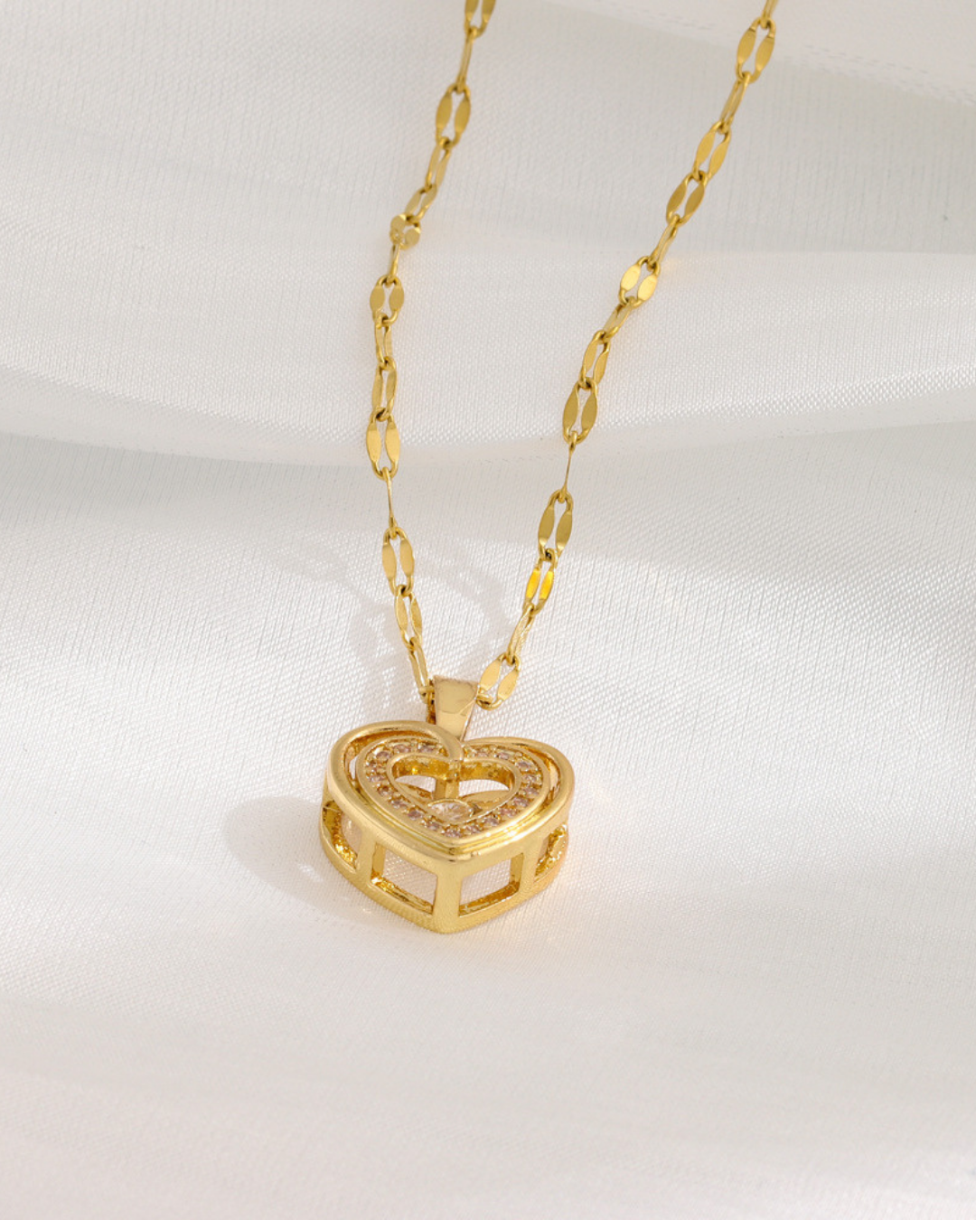 Golden heart necklace