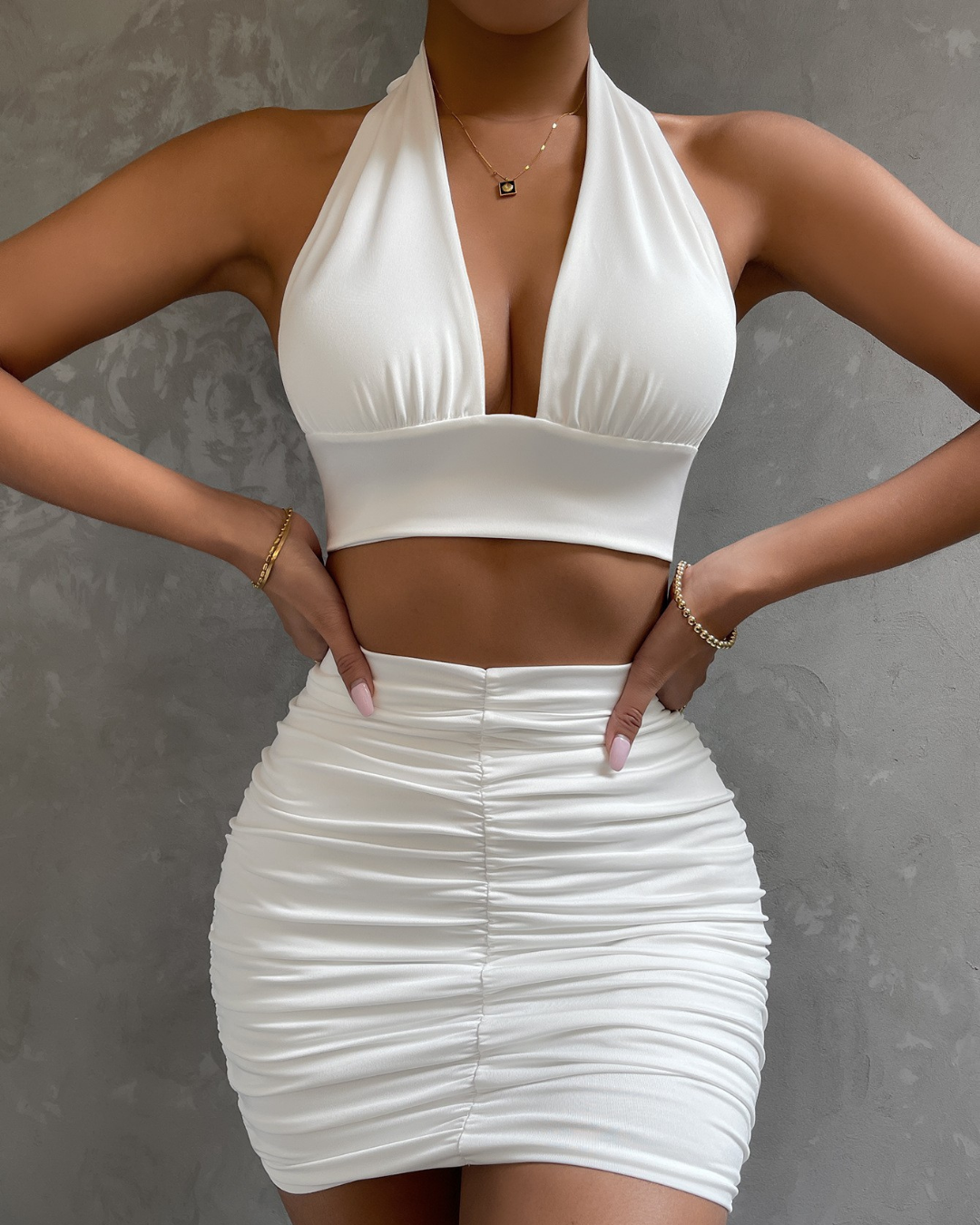 Sleeveless two-piece summer set