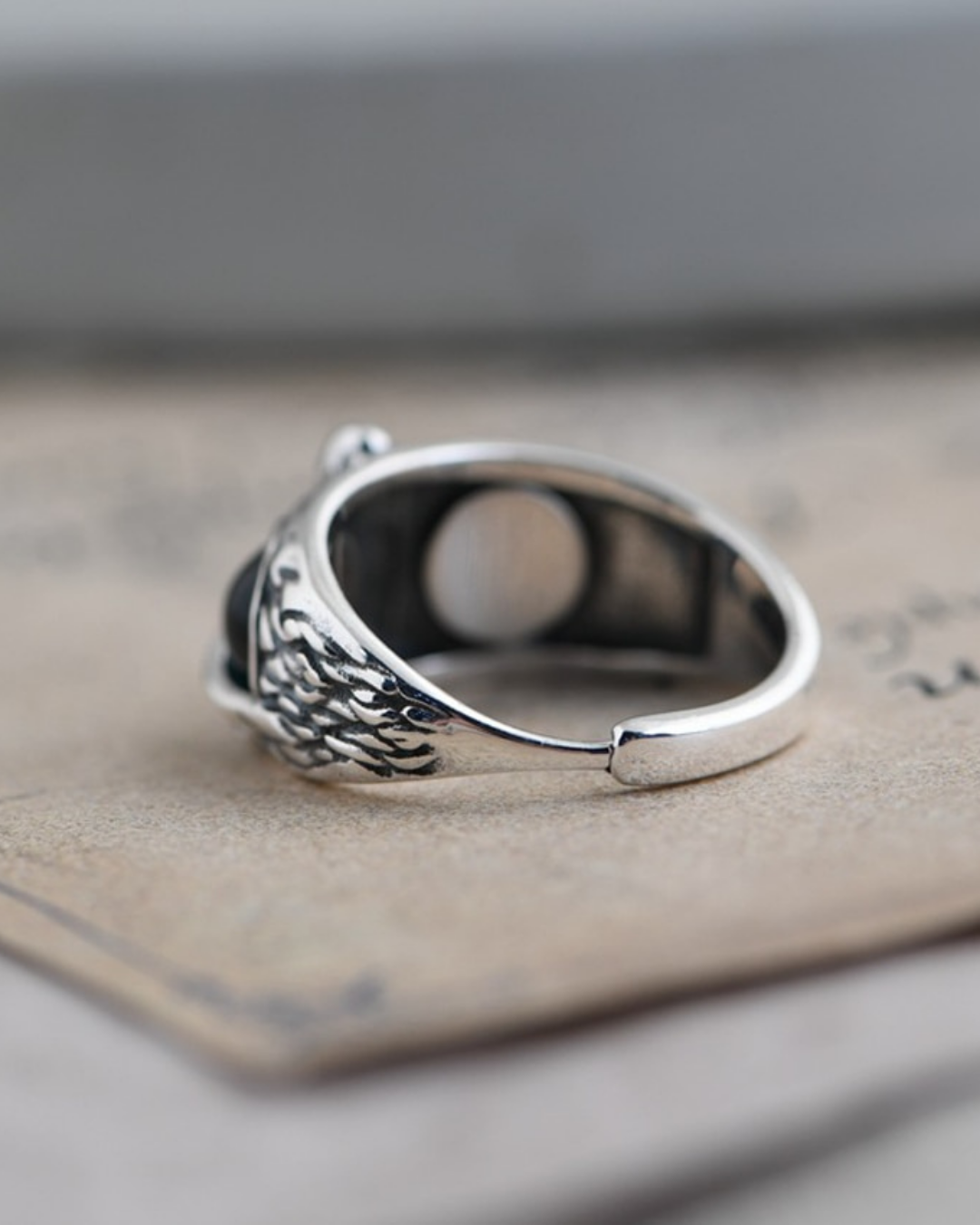 Mystic owl eye ring