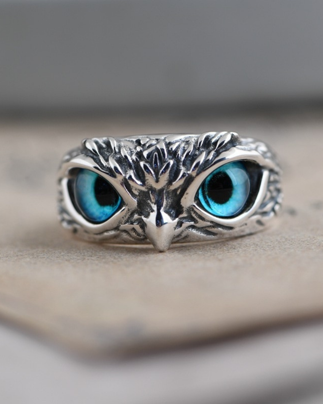 Mystic owl eye ring