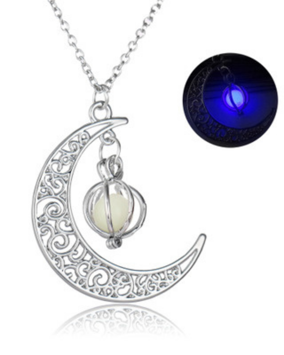 Luminous moon glow necklace