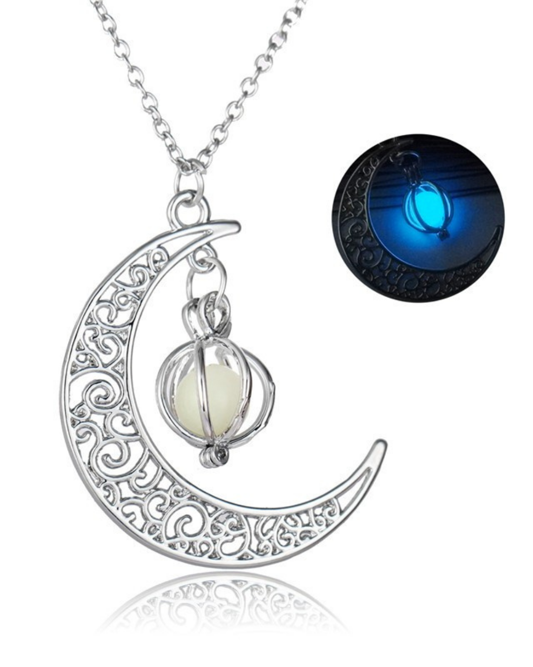 Luminous moon glow necklace