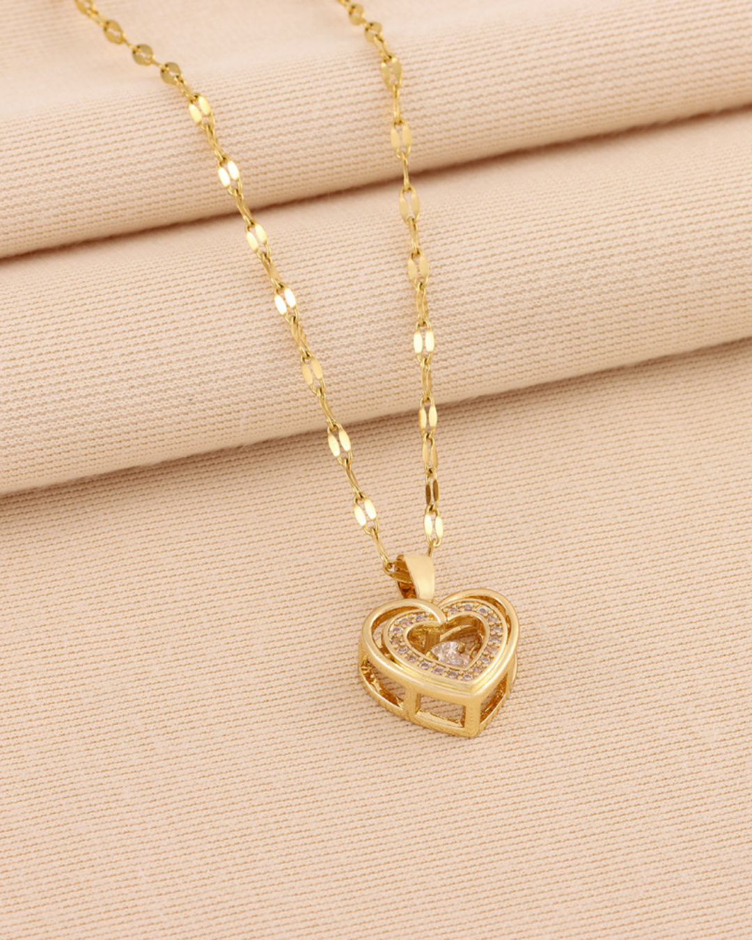 Golden heart necklace